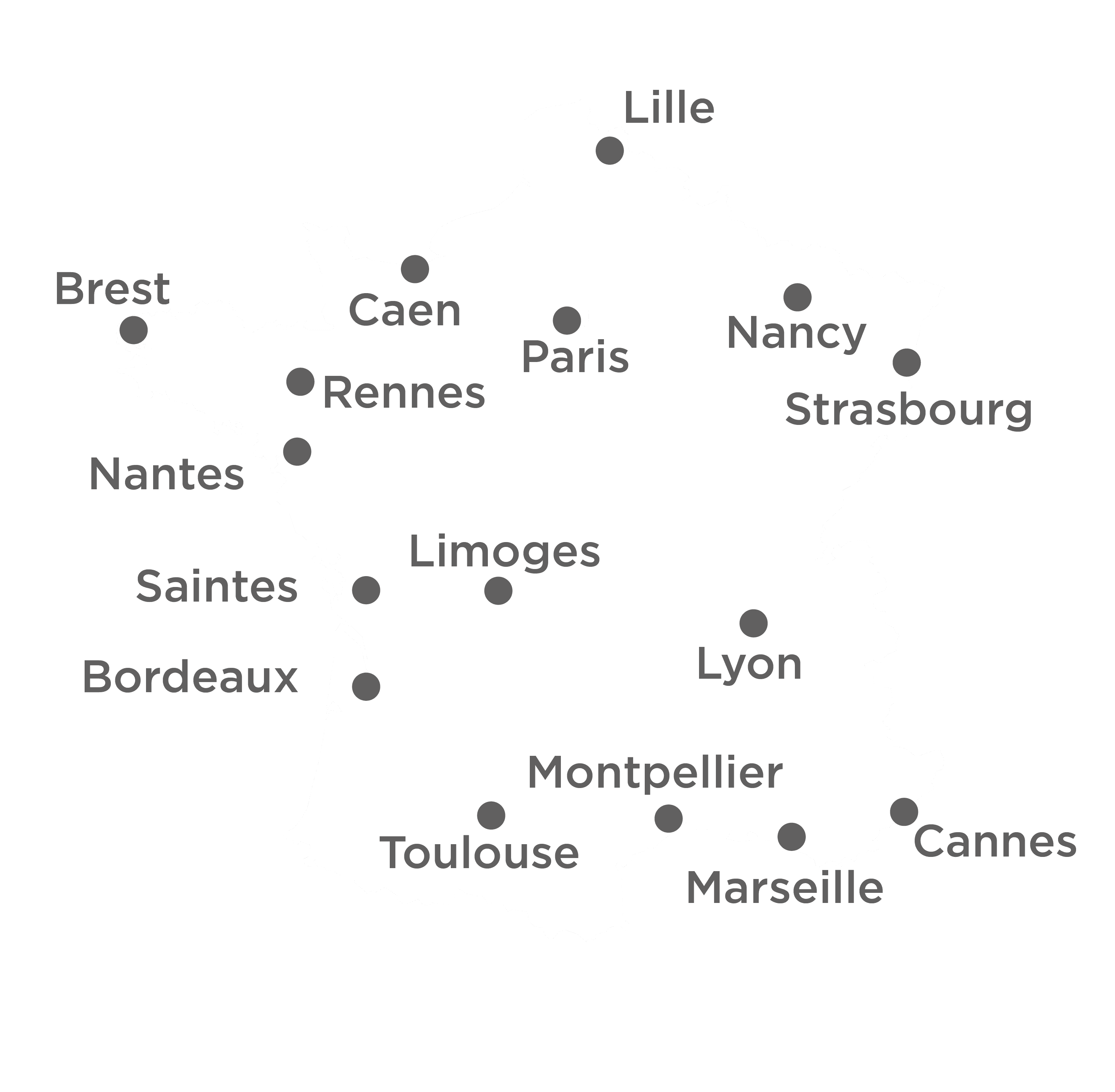 Carte de France ADRÉ Réseaux